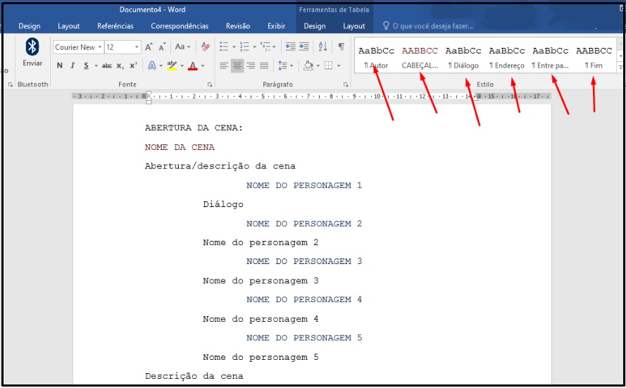 Formatação de Fonte no Word 